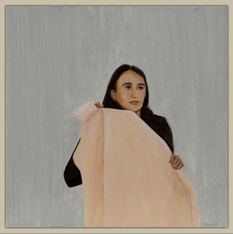 The London-based artist, Matthew Krishanu hones in on the textile used by Veronica to wipe the face of Jesus. Veronica, whose name means true icon, is the proto image-maker of Christ. She holds in her hands a length of cotton calico, a surface historically favoured by painters. In this image, Krishanu seems to highlight the moment of uncertainty experienced by any artist as he or she approaches Christ in an effort to capture his image. 