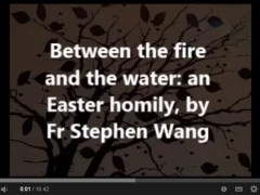 Between the fire and the water, an Easter homily, by Fr Stephen Wang