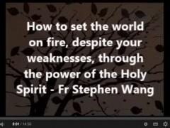 How to set the world on fire, despite your weaknesses, through the power of the Holy Spirit